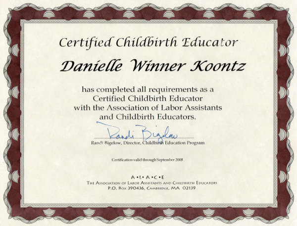 Certification